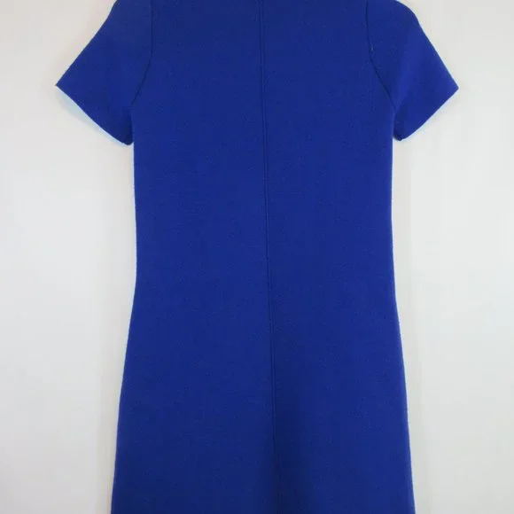 M. Patmos Cobalt Blue Knit Wool Stretch Pullover Dress - Picture 8 of 14
